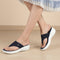 Women's Knitted Thong Strap Arch Support Wedge Sandal