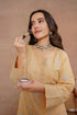 Komal x HOK Kashmiri Aari Work Cotton Kurta Set - Beige With White