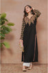 Komal x HOK Saba Chikankari Long Kurta in Rayon Cotton - Black