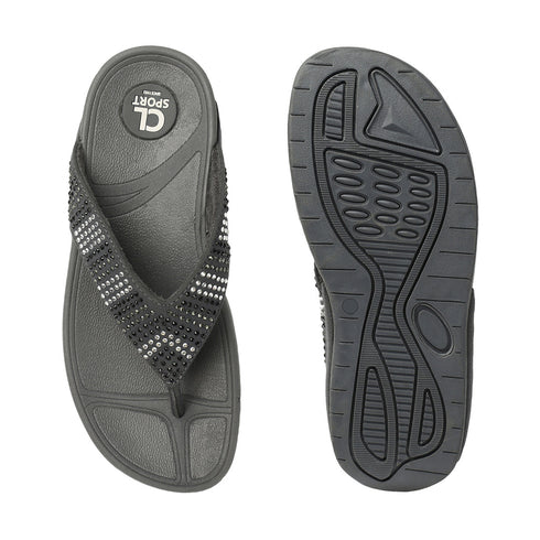 Women's Embellished Platform Thong Sandals