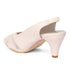 Women's Slingback Peep Toe Kitten Heel Sandal with Mesh Detail