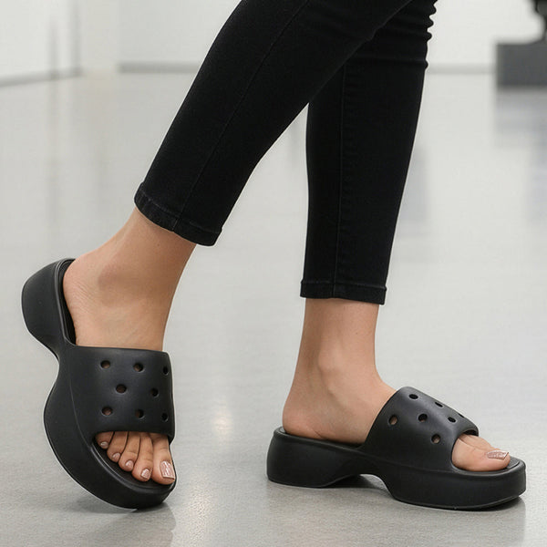 Women's Lightweight Platform Sandal Cushioned Slip-On Comfort Footwear
