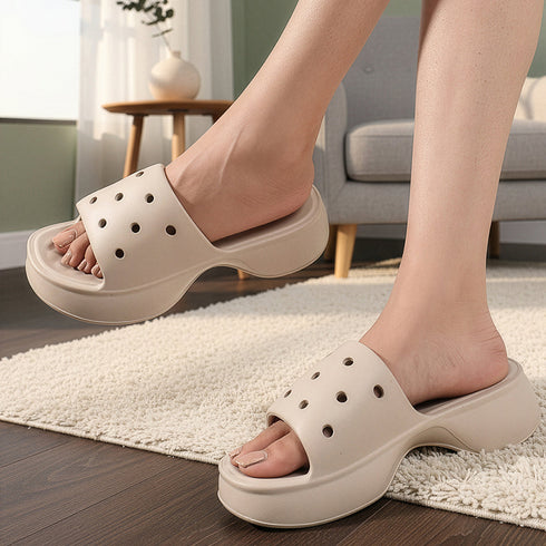 Women's Lightweight Platform Sandal Cushioned Slip-On Comfort Footwear