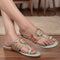 Women's Embroidered Ethnic Flat Toe-Ring Sandal