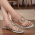 Women's Embroidered Ethnic Flat Toe-Ring Sandal