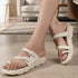 Women's Adjustable Double Buckle Toe-Ring Comfort Sandal