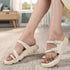 Women's Adjustable Double Buckle Toe-Ring Comfort Sandal