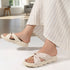 Women's Puffy Strap Bow Knot Slide Sandal