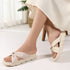 Women's Puffy Strap Bow Knot Slide Sandal
