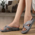 Women's Puffy Strap Bow Knot Slide Sandal