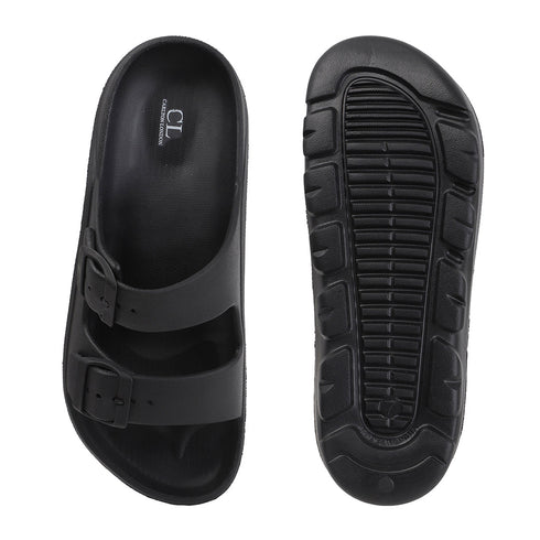 Men's Comfort Dual Buckle Strap Slide Sandals