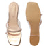 Women Embellished Block Heels Transparent Sandals
