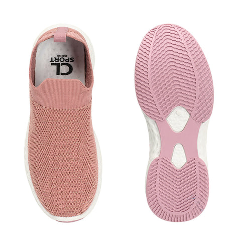 Women Woven Design Lightweight Slip On Sneakers