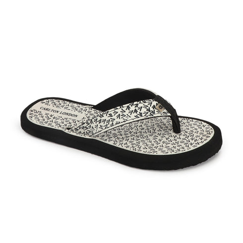 Women's Daily Wear Printed Thong Flip Flops