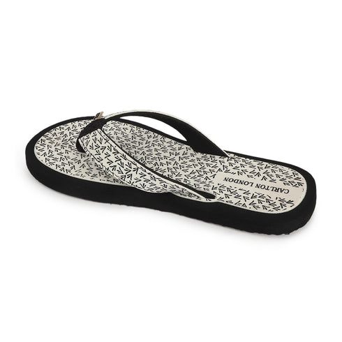 Women's Daily Wear Printed Thong Flip Flops