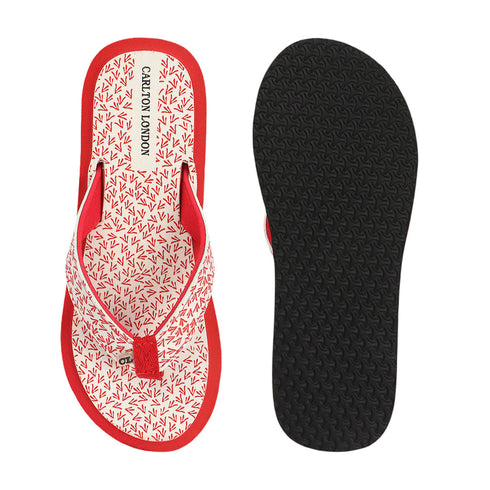 Women's Daily Wear Printed Thong Flip Flops