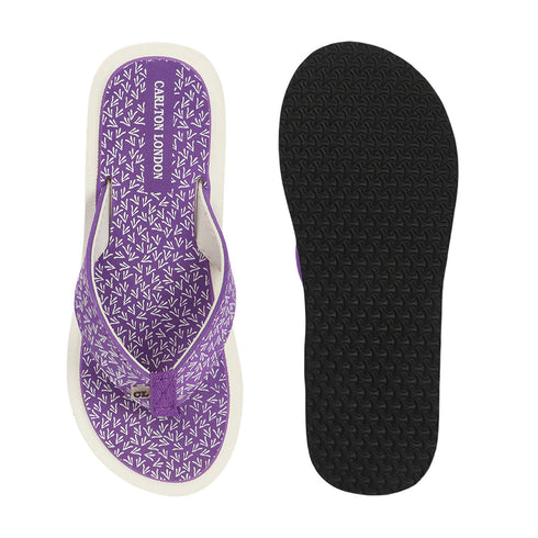 Women's Daily Wear Printed Thong Flip Flops