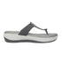 Women's Black Embellished Comfortable Wedge Sandal