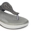 Women's Black Embellished Comfortable Wedge Sandal