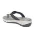 Women's Black Embellished Comfortable Wedge Sandal