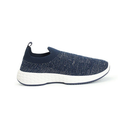 Women Woven Design Lightweight Slip On Sneakers