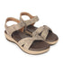 Women's Taupe Bow Strap Comfort Sandals