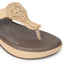 Women's Beige Embellished Comfortable Wedge Sandal