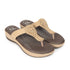 Women's Beige Embellished Comfortable Wedge Sandal