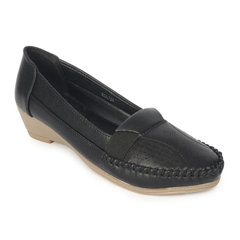 Women's Perforated Slip-On Wedge Loafers