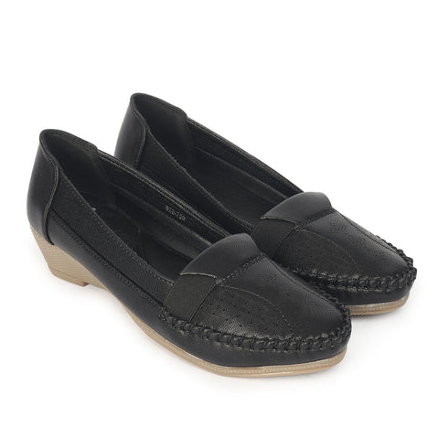 Women's Perforated Slip-On Wedge Loafers