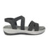 Women's Black Strappy Comfortable Wedge Sandals