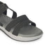 Women's Black Strappy Comfortable Wedge Sandals