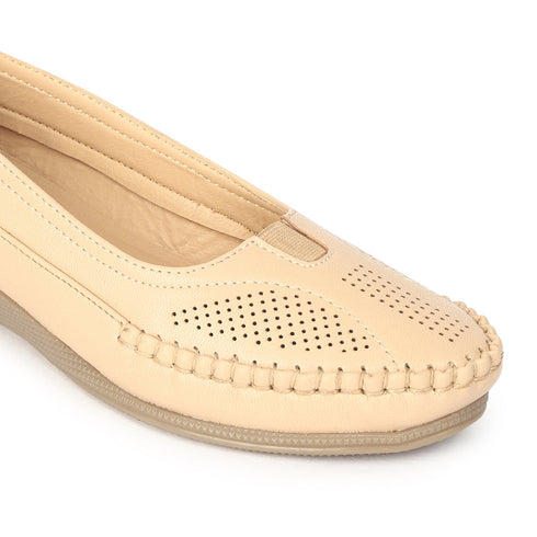 Women's Slip-On Moccasin Loafer with Perforated Detail
