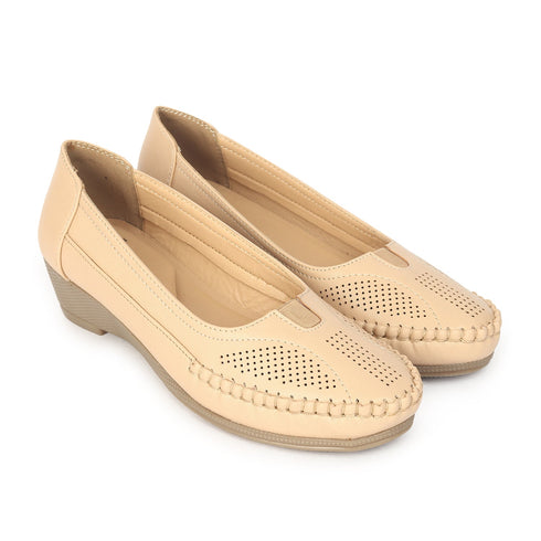 Women's Slip-On Moccasin Loafer with Perforated Detail