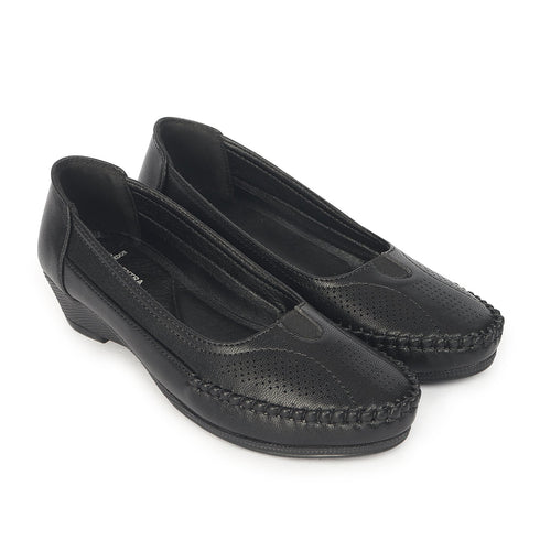 Women's Slip-On Moccasin Loafer with Perforated Detail