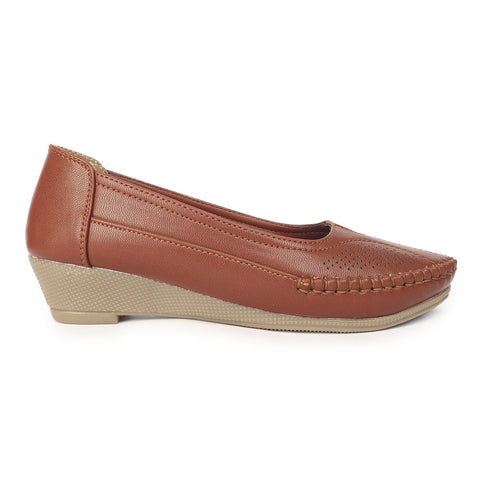 Women's Slip-On Moccasin Loafer with Perforated Detail