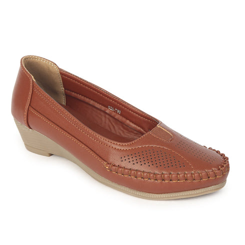 Women's Slip-On Moccasin Loafer with Perforated Detail