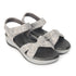 Women's Grey Bow Strap Comfort Sandals