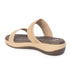 Women's Beige Double Strap Slip-On Comfort Sandals