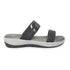 Women's Black Double Strap Slip-On Comfort Sandals