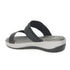 Women's Black Double Strap Slip-On Comfort Sandals