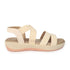 Women's Beige Strappy Comfortable Wedge Sandals