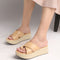 Women's Toe-Ring Crisscross Wedge Sandals
