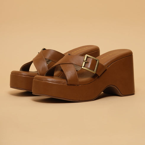 Isla Criss-Cross Buckle Wedges