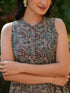 Multi Pure Cotton Paisley Printed A-line Dress