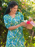 Multicolor Cotton Floral Printed Fit & Flare Dress