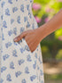 Off White Pure Cotton Floral Printed A-Line Shirt Dress