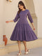 Lavender Pure Cotton Tiered Dress