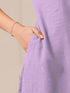 Lavender Cotton Solid Straight Kurta