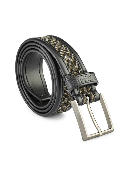Jacquard Braided Black Unisex Belt
